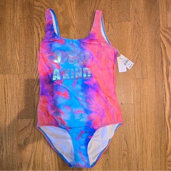 PQ Swim girls best life tie dye swimsuit Sz 16 NWT
